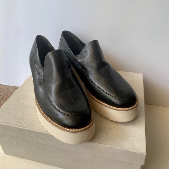 Brand New! Vince “Zeta” Leather Platform Loafers 🖤 - Picture 1 of 3